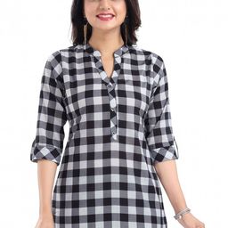 Meher Impex Print Mandarin Collar Top-33
