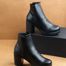Inc 5 Women Ankle Length Block Regular Boots-image-20