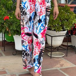 BAESD Women Abstract Printed Smart Straight Fit Trousers-image-83