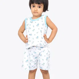 ariel Kids Printed Pure Cotton T-Shirt With Shorts-picture-11