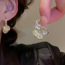 ONUYX Gold-Plated Alloy Opal Earrings-18