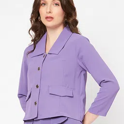 Madame Spread Collar Crop Open Front Coat image 2