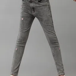 UNDER FOURTEEN ONLY Girls Regular Fit Mid-Rise Low Distress Heavy Fade Jeans-picture-14