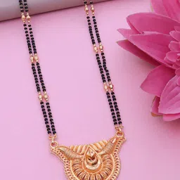 Ramdev Art Fashion Jwellery Gold-Plated Artificial Beaded Long Mangalsutra-12