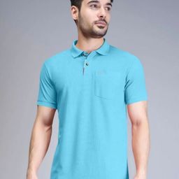 Triptee Men Solid Polo Collar Pure Cotton T-shirt-image-77