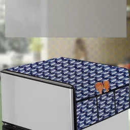 The Furnishing Tree Blue Printed Refrigerator Cover-picture-10