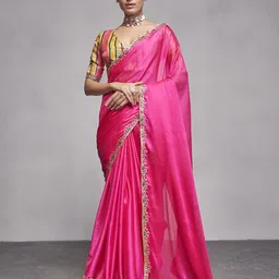 Mitera Embellished Sequinned Pure Chiffon Ready to Wear Saree-picture-43
