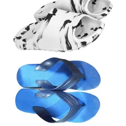 SUNINOW Men White EVA Flip Flops-picture-0