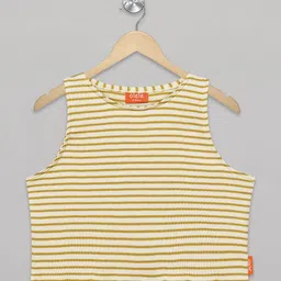 Olele Girls Horizontal Striped Round Neck Cotton Top-picture-14