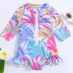 YK Girls Printed Round Neck Bodysuit-image-99