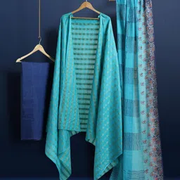 Taavi Geometric Woven Design Pure Silk Unstitched Dress Material-image-98
