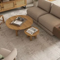 ASTERLANE White Abstract Polyester Carpet-picture-46