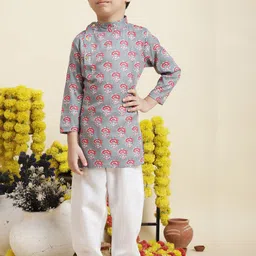 Cutiekins Boys Ethnic Motifs Printed Regular Kurta with Pyjamas-11