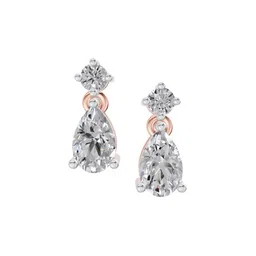 Sparkles Lab Grown Diamond 0.89 Ct Pear-Shaped Diamond Drop Stud Earrings 14K-image-96