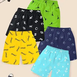 YK Boys Pack Of 5 Printed Cotton Shorts-picture-41