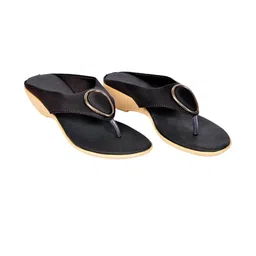 saanvishubh Women Black Platform Heels-picture-18