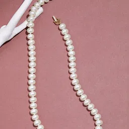 Anouk Brass Women Gold-Plated Pearls Beaded Single Line Necklace-picture-28