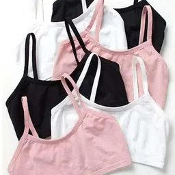 BRAAFEE Pack of 6 Beginners Non Padded Teenager Full Coverage Cotton Bra-49