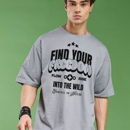 SMARTEES Men Typography Printed Oversized Round Neck Cotton T-shirt-picture-12