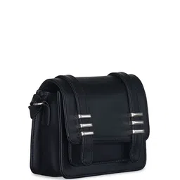 Mast & Harbour PU Structured Satchel with Cut Work image 2
