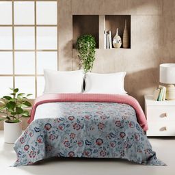 KOPA Monarca Purple & Pink Ethnic Motifs Printed AC Room 120 GSM Double Bed Comforter-image-88