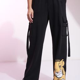 Tokyo Talkies Disney Women The Lion King Printed Cargo Trousers-image-17