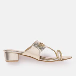 House of Pataudi Open Toe Block Heels image 3