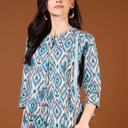 V-Mart Women Ethnic Motifs Printed Daily Cotton A-Line Kurtas-47