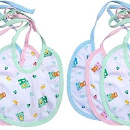 New Born Baby Organic Cotton Baby Bibs Apron Lariya Gigla Collar Cloth, Multicolor, 0-6 Months, Set of 6-image-15