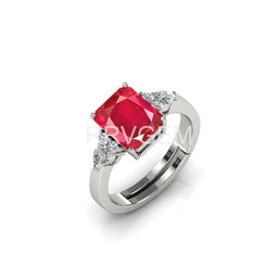 RRVGEM 11.25 Ratti 10 KT Ruby Silver Plated Finger Ring-image-47