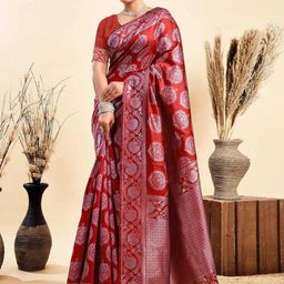 HERE&NOW Woven Design Zari Kanjeevaram Saree-picture-29
