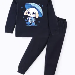 BLUSHES Kids Printed T-Shirt & Pyjamas Night Suits-image-94
