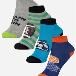 Bodycare Boys Pack Of 4 Assorted Ankle Length Socks-19