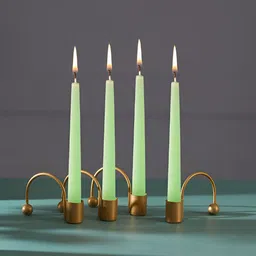 Homspurts Gold-Toned Set of 4 Candle Holder-25