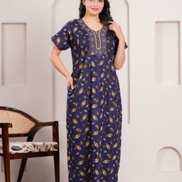 HARGUN NIGHT WEAR Women Cotton Printed Nighdress-image-74