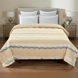 IVAZA Beige AC Room Double Bed Microfibre Comforter-image-39