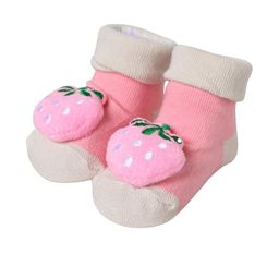 ME Stores Unisex Kids Pink And White with Anti-Skid Silicon support Pairs Socks-image-93