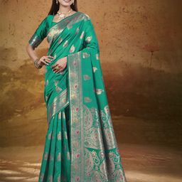 DIVASTRI Woven Design Zari Banarasi Saree-image-53