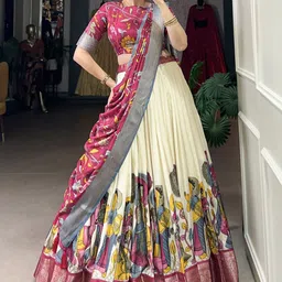 Aika Printed Ready to Wear Lehenga & Unstitched Blouse With Dupatta-picture-52