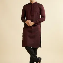 Manyavar Men Embroidered Regular Sequinned Kurta with Pyjamas-19