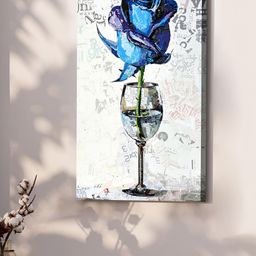Myntra Elegant Homes Blue & White Floral Canvas Wall Art-image-58