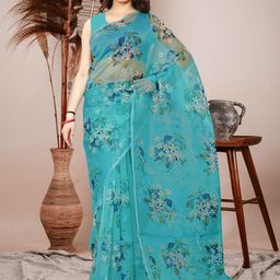 BAESD Floral Organza Saree-image-90