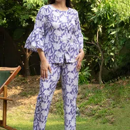 GULABOSITABO Printed Pure Cotton Top & Trousers Co-Ords-image-21