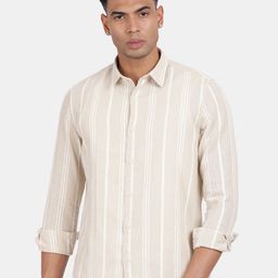 Blu MNKY Smart Slim Fit Striped Cutaway Collar Shirt-image-62