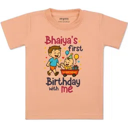 arvesa Bhaiya First Birthday With Me Printed Kids Tshirt-picture-21