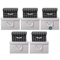 Kuber Industries Grey Set of 6 Reusable Drawer Organiser Organisers-45