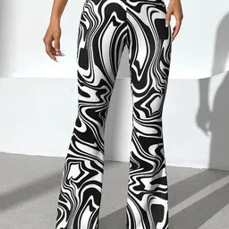 Stylecast X Slyck Women Abstract Printed Wide Leg Comfortable Trouser-image-20