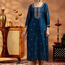Tulip Eden Women Embroidered Sequinned Floral Kurta-picture-39
