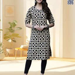 HERE&NOW Women Pack of 2 Ethnic Motifs Printed Kurtas-image-34