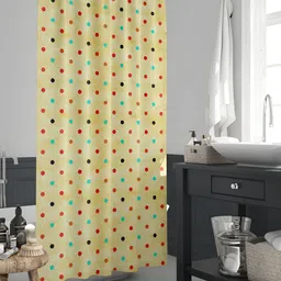 ArtzFolio Yellow and Blue Geometric Printed Waterproof Shower Curtain-image-40